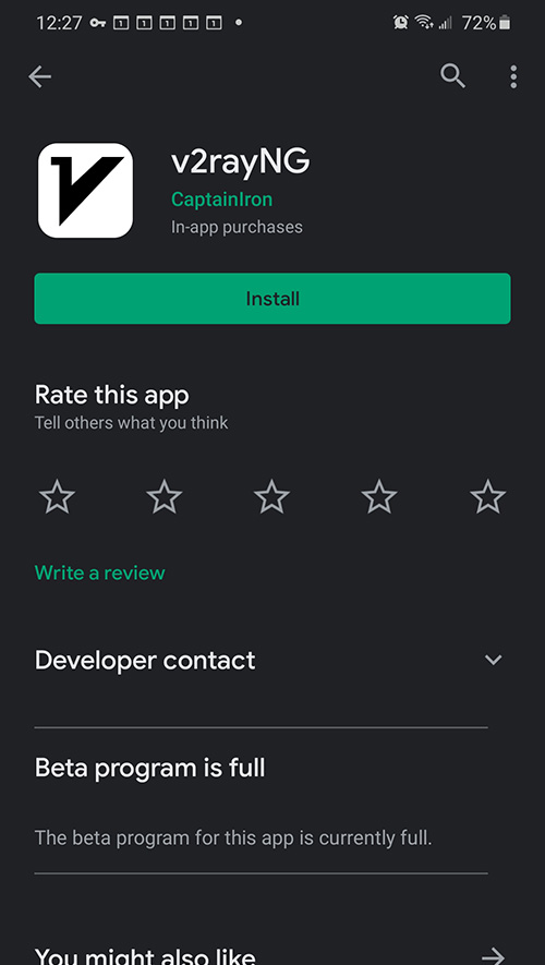 打开 v2rayNG 配置